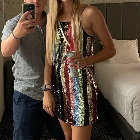 Multi color sequin dress - Picture 2 of 3